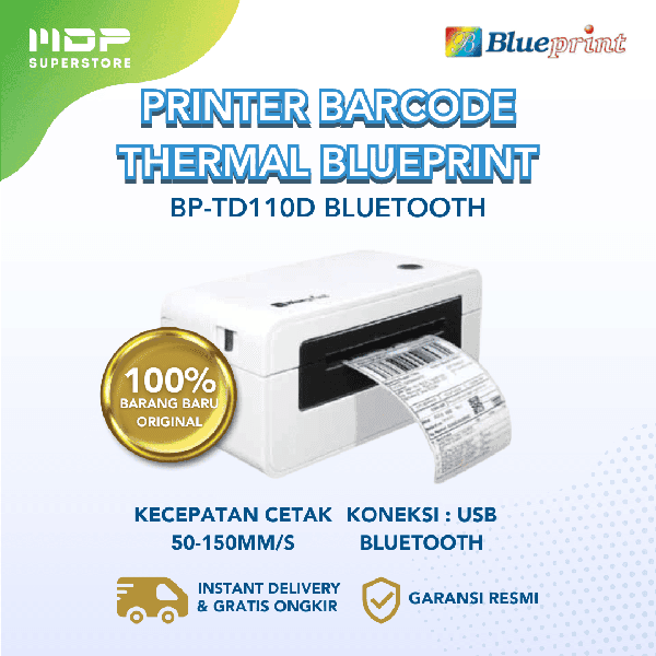 PRINTER BLUEPRINT BARCODE THERMAL BP-TD110D BLUETOOTH