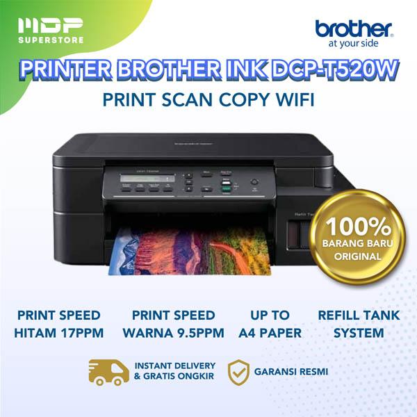 PRINTER BROTHER INK DCP-T520W : PRINT SCAN COPY WIFI  