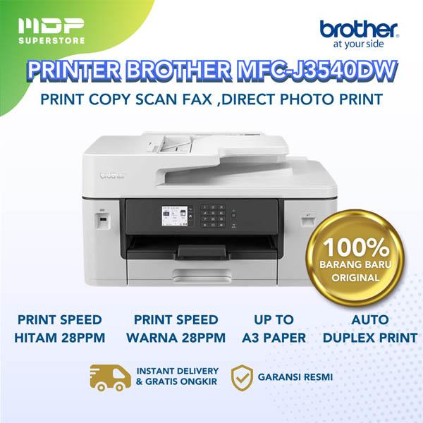 PRINTER BROTHER MFC-J3540DW : PRINT COPY SCAN FAX ,DIRECT PHOTO PRINT, AUTO 2-SIDED PRINT, WIFI DIRECT,WIRELESS NETWORK (A3)