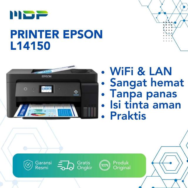 PRINTER EPSON L14150:PRINT ONLY (A3),SCAN COPY FAX ADF WIFI 