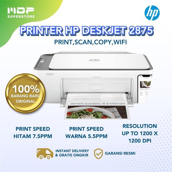 PRINTER HP DESKJET 2875 (60K54D) : PRINT,SCAN,COPY,WIFI,TINTA 682 BK,682 CLR