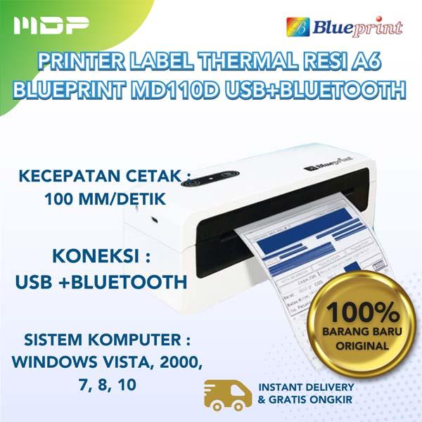 PRINTER BLUEPRINT BARCODE THERMAL MD110D BLUETOOTH