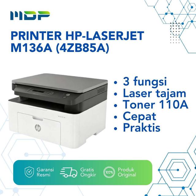 PRINTER HP-LASERJET  M136A (4ZB85A) (LASER MONO,PRINT,SCAN,COPY,TONER 110A)