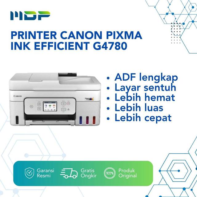 PRINTER CANON PIXMA INK EFFICIENT G4780 (PRINT, SCAN,COPY,TINTA :GI-71 BLK/C/M/Y)