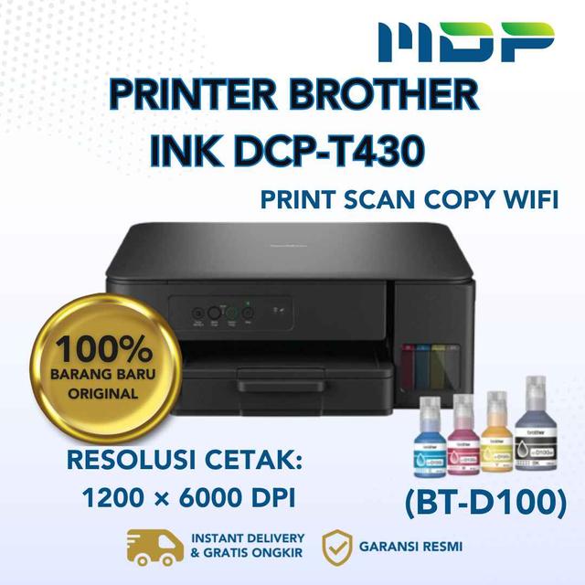 PRINTER BROTHER INK DCP-T430W : PRINT SCAN COPY WIFI (BT-D100)