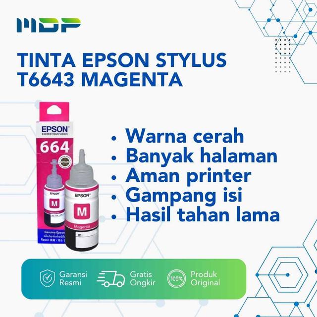 TINTA EPSON STYLUS T6643 MAGENTA (L100/L200/L110/L210)