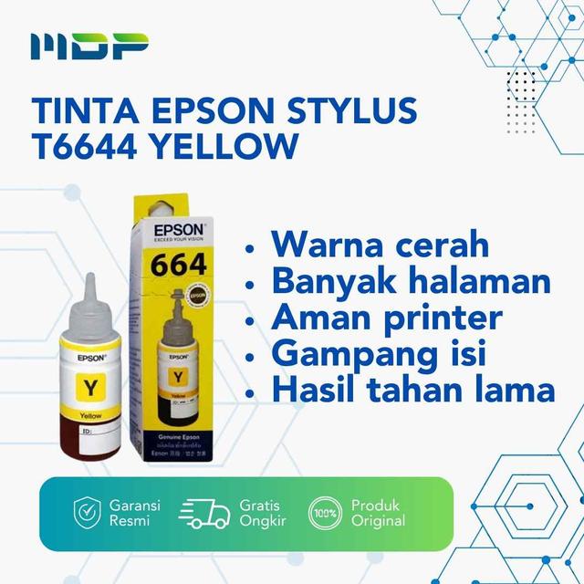 TINTA EPSON STYLUS T6644 YELLOW (L100/L200/L110/L210)
