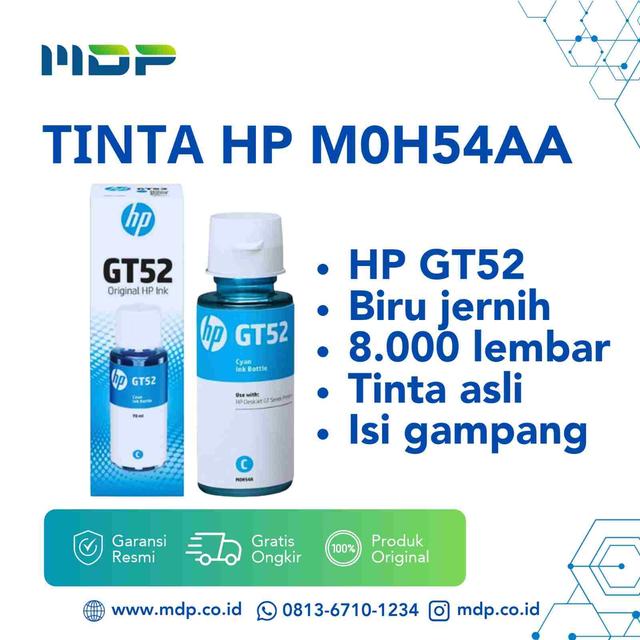 TINTA HP M0H54AA (GT52) CYAN INK BOTTLE