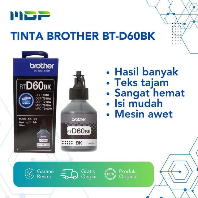 TINTA BROTHER BT-D60BK BLACK (T310/T510/T710/T810/T910)