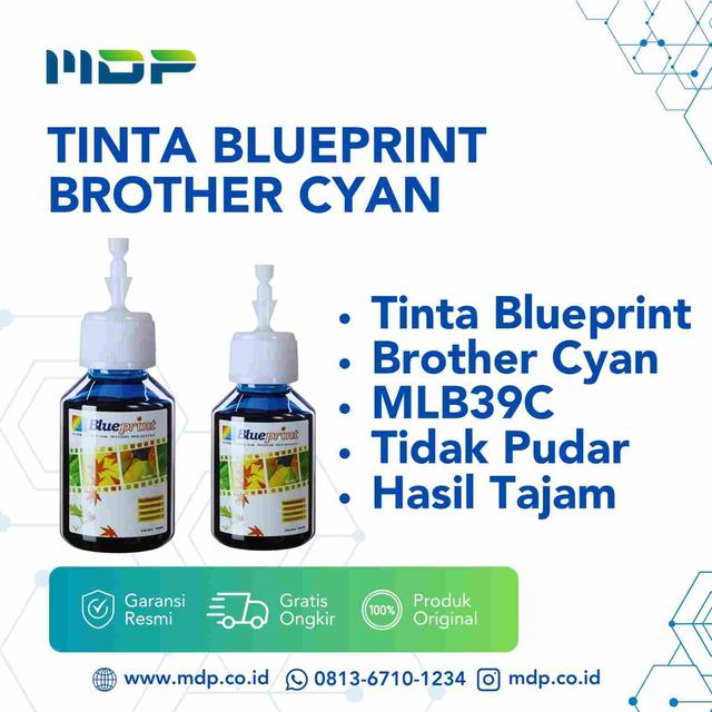 TINTA BLUEPRINT BROTHER CYAN 100ML(MLB39C)