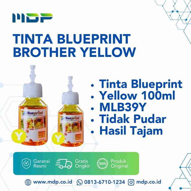 TINTA BLUEPRINT BROTHER YELLOW 100ML (MLB39Y)