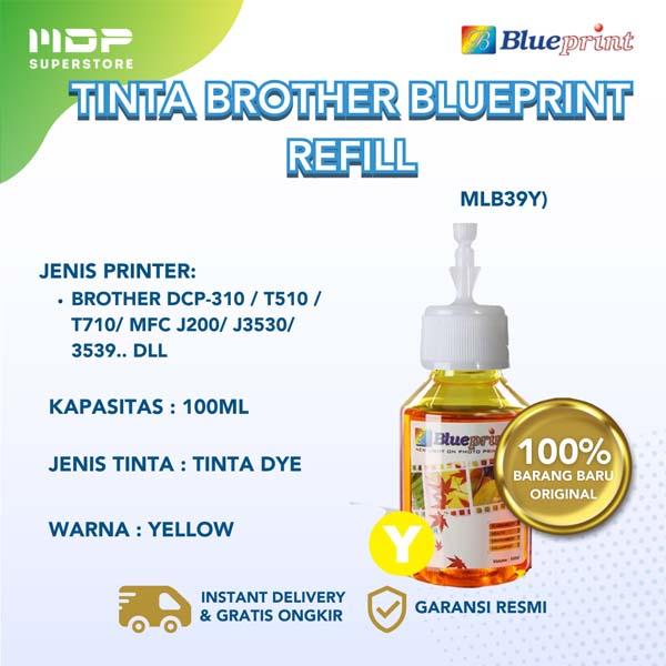 TINTA BLUEPRINT BROTHER YELLOW 100ML (MLB39Y)