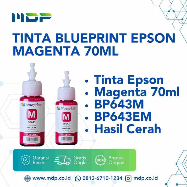 TINTA BLUEPRINT EPSON MAGENTA 70ML (L110) BP643M/BP643EM