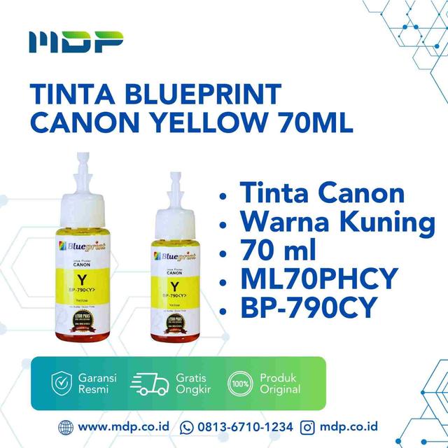 TINTA BLUEPRINT CANON YELLOW 70ML(PH))ML70PHCY/BP-790CY