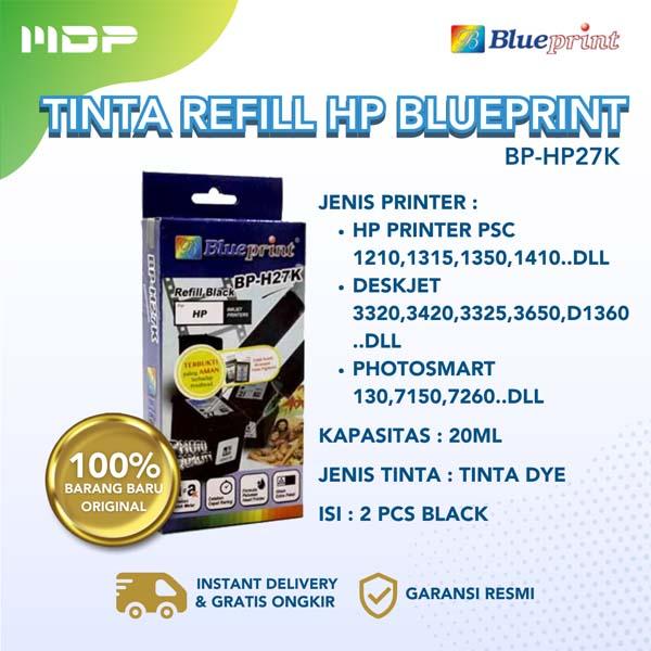 TINTA BLUEPRINT REFILL HP BLACK BP-HP27K