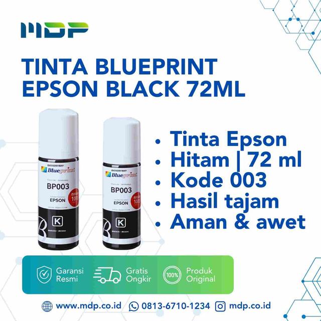 TINTA BLUEPRINT EPSON BLACK 72ML (003) ML72BP003BK/BP003EK
