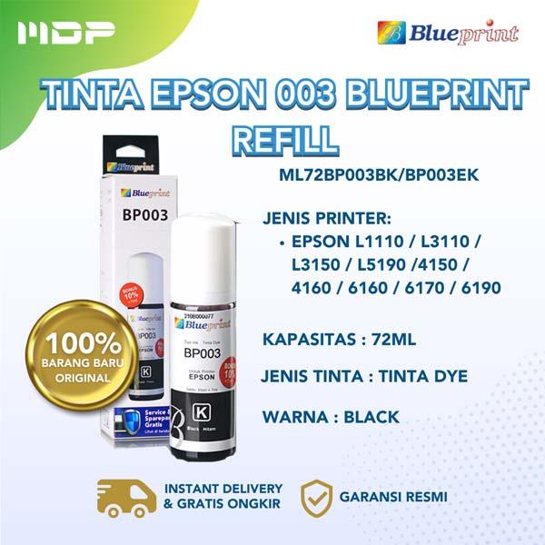TINTA BLUEPRINT EPSON BLACK 72ML (003) ML72BP003BK/BP003EK