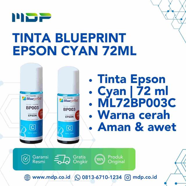 TINTA BLUEPRINT EPSON CYAN 72ML (003) ML72BP003C