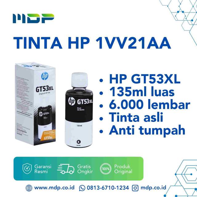 TINTA HP 1VV21AA (GT53XL)BLACK ORI 135ML