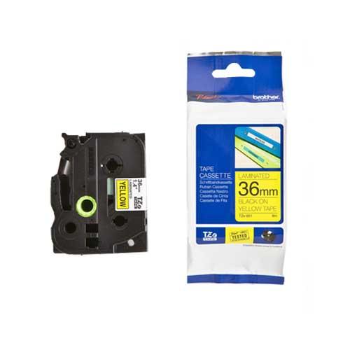 TAPE P-TOUCH BROTHER BLACK ON YELLOW TZE-661 (36MM)
