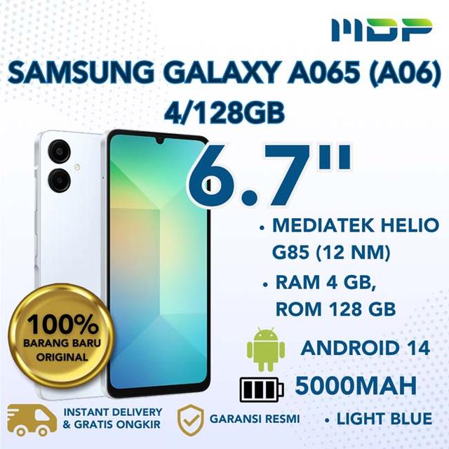 SMARTPHONE SAMSUNG GALAXY A065 (A06) 4/128GB BLUE+ADAPTER 25W