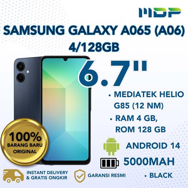 SMARTPHONE SAMSUNG GALAXY A065 (A06) 4/128GB BLACK+ADAPTER 25W