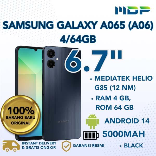SMARTPHONE SAMSUNG GALAXY A065 (A06) 4/64GB BLACK+ADAPTER 25W