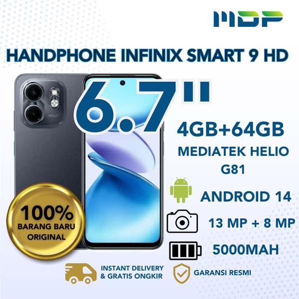 SMARTPHONE INFINIX SMART 9 HD 4/64 N METALIC  BLACK