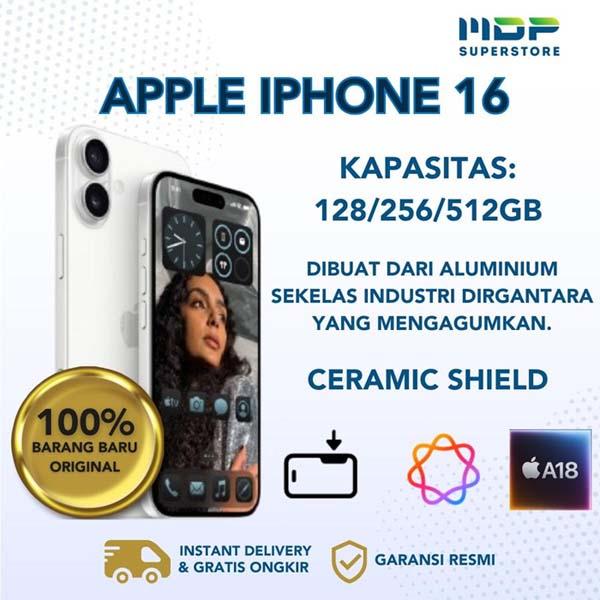 SMARTPHONE APPLE IPHONE 16 128GB WHITE (MYE93PA/A) (195949822056)
