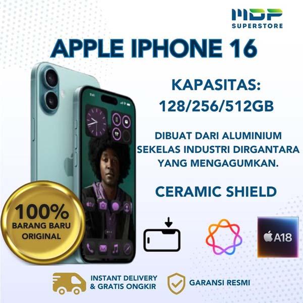 SMARTPHONE APPLE IPHONE 16 128GB TEAL (MYED3PA/A) (195949822599)

