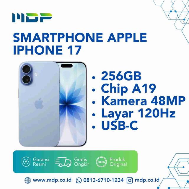 SMARTPHONE APPLE IPHONE 17 256GB MIST BLUE (MG6L4PA/A)(195950643893)(T77)

