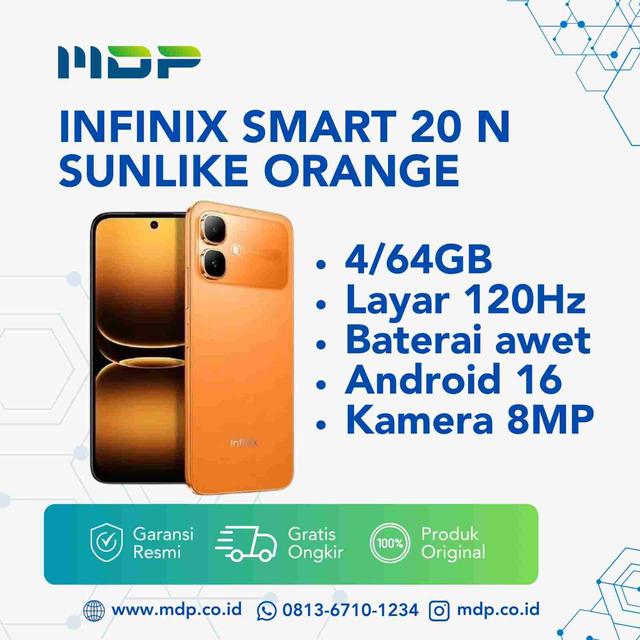 SMARTPHONE INFINIX SMART 20 4/64 N SUNLIKE ORANGE