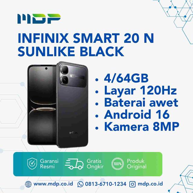 SMARTPHONE INFINIX SMART 20 4/64 N SHADOW BLACK 