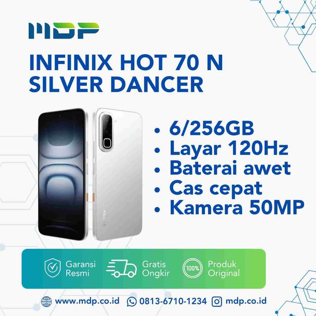 SMARTPHONE INFINIX HOT 70 6/256 N SILVER DANCER