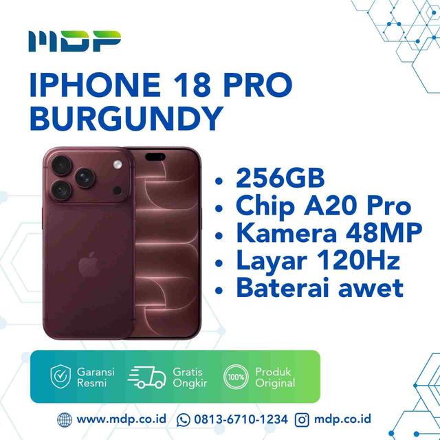 IPHONE 18 PRO 256GB BURGUNDY (T77)(195951418247)(MJRR4PA/A)
