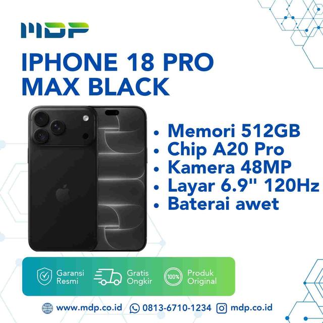 IPHONE 18 PRO MAX 512GB BLACK #MJXT4SA/A (195951412467) (G103)