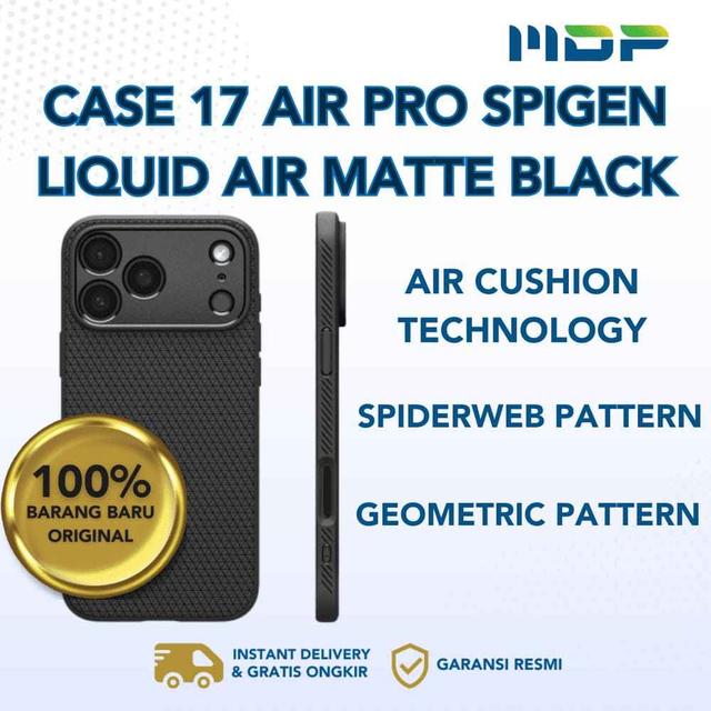 CASE IPHONE 17 AIR PRO  SPIGEN LIQUID AIR MATTE BLACK (8800283314632)