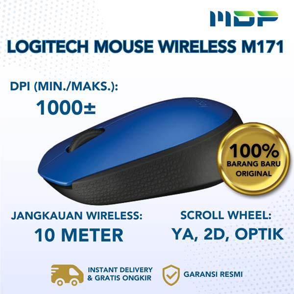 LOGITECH MOUSE WIRELESS M171 BLUE