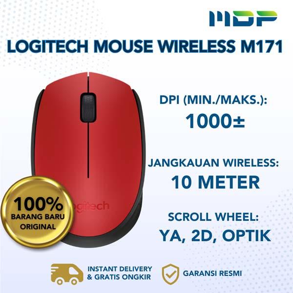 LOGITECH MOUSE WIRELESS M171 RED