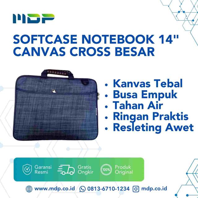 SOFTCASE NOTEBOOK 14" CANVAS CROSS BESAR