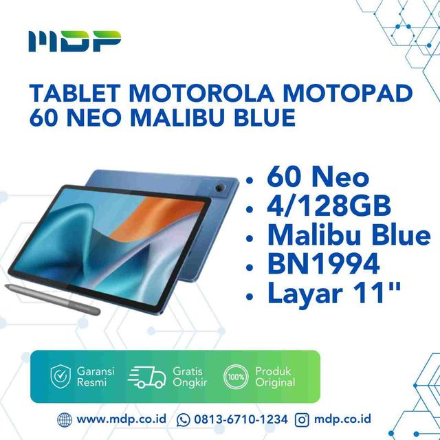 TABLET MOTOROLA MOTOPAD 60 NEO 4/128GB MALIBU BLUE  (INCL:BN1994)