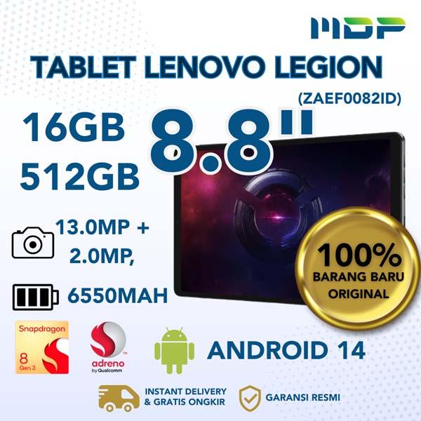 TABLET LENOVO LEGION TAB (ZAEF0082ID) : QUALCOMM SNAPDRAGON 8 GEN 3,16GB,512GB,8.8" 2.5K LTPS 500NITS