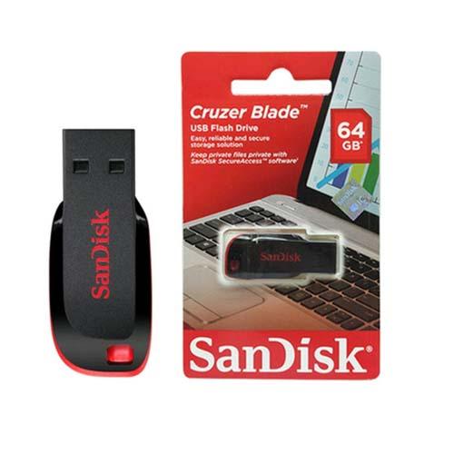 MEMORY CARD FLASH DISK 64 GB SANDISK CRUZER BLADE (CZ50) (SDCZ50-064G-B35)