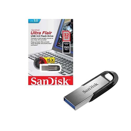 MEMORY CARD FLASH DISK 32 GB SANDISK ULTRA FLAIR 3.0 (SDCZ73-032G-G46)