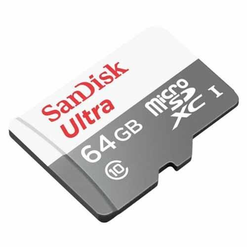 MEMORY CARD MICRO SD ULTRA 64GB,C10,UHS-1,100MB/S R,3X5,7Y(SDSQUNR-064G-GN3MN)