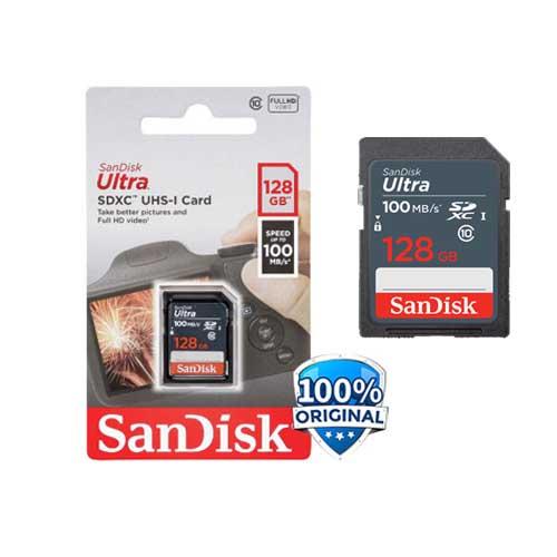 MEMORY CARD SD ULTRA 128GB SANDISK CLASS 10 (SDSDUNR-128-GN3IN)