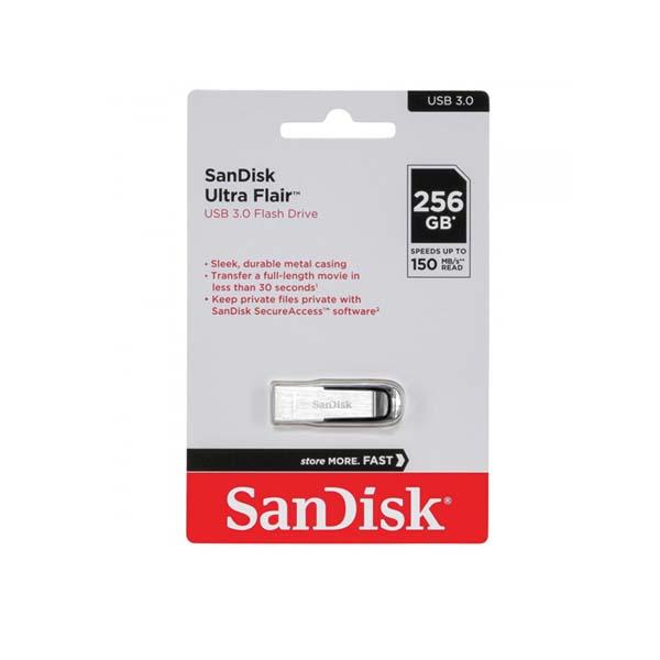 MEMORY CARD FLASH DISK 256 GB SANDISK ULTRA FLAIR 3.0 (SDCZ73-0256G-G46)