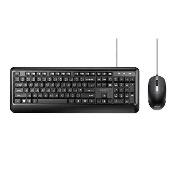 ROBOT KM2600 WIRED KEYBOARD & MOUSE COMBO BLACK