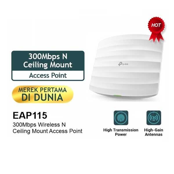 TP-LINK WIRELESS N CEILING MOUNT ACCESS POINT 300 MBPS OMADA EAP115
