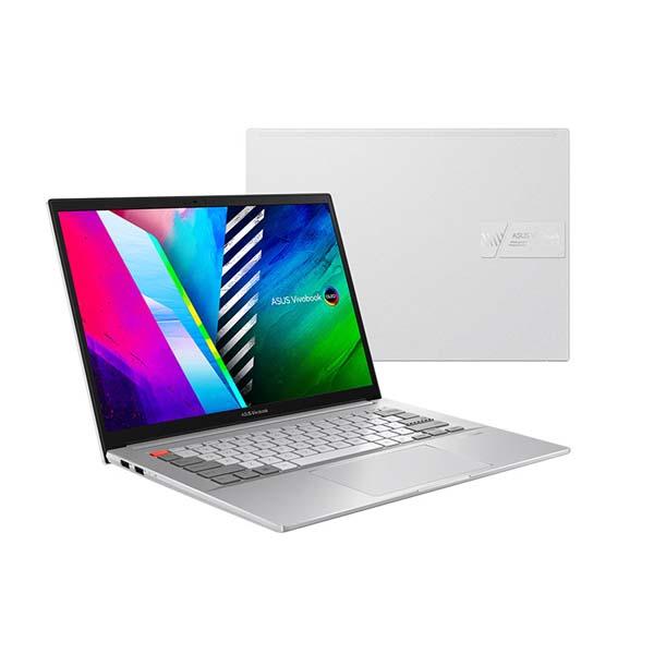 NOTEBOOK ASUS M7400QE-OLED552  (METEOR WHITE) : AMD R5-5600H,NV RTX3050 TI,8GB,512GB,OLED 2.8K,OPI,WIN 11